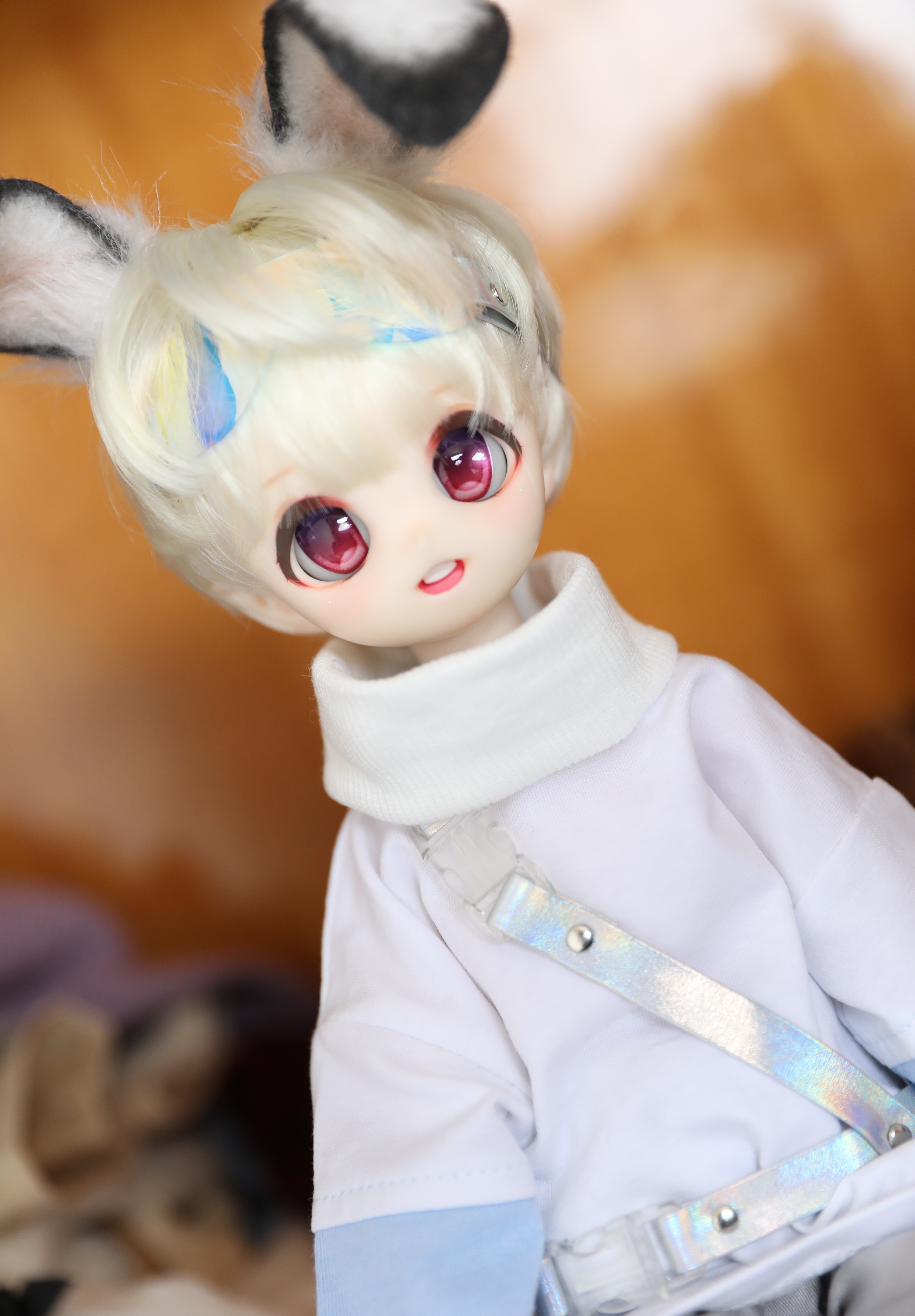 Anime face doll open mouth Tuqiu 1/4 bjd - Click Image to Close
